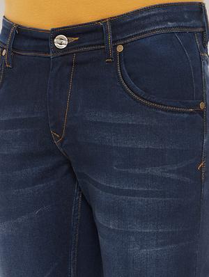 navy blue denim washed jeans - 17521008 - Standard Image - 5
