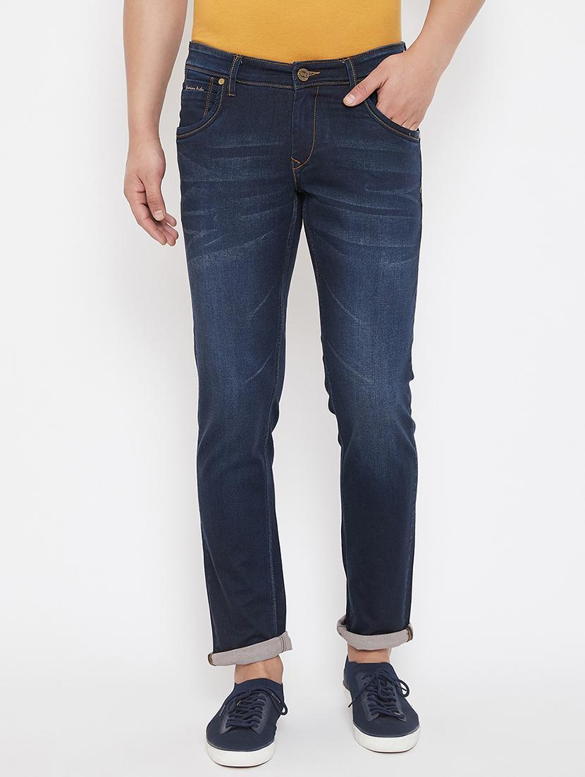 navy blue denim washed jeans - 17521008 - Zoom Image - 1
