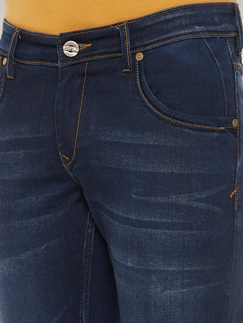 navy blue denim washed jeans - 17521008 - Zoom Image - 5