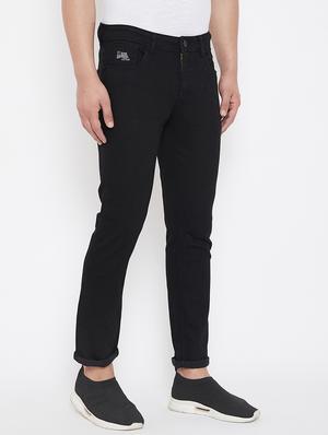 black denim washed jeans - 17521011 - Standard Image - 2