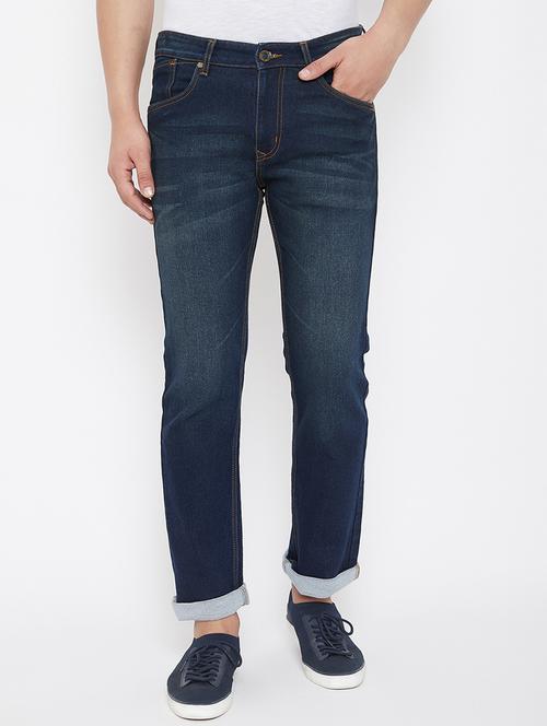 dark blue denim washed jeans - 17521013 - Standard Image - 1