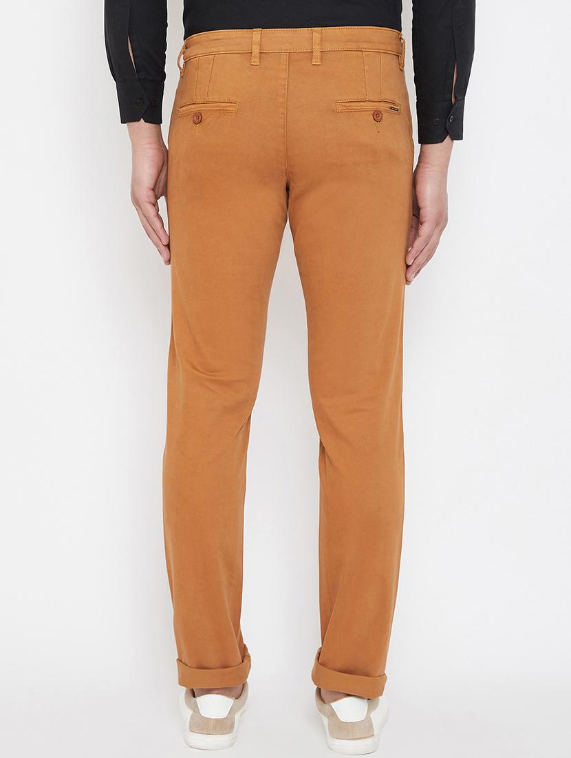orange solid chinos - 17521023 - Zoom Image - 3