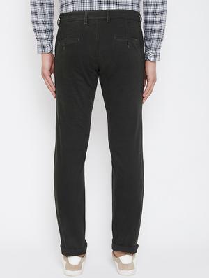 olive green solid chinos - 17521024 - Standard Image - 3