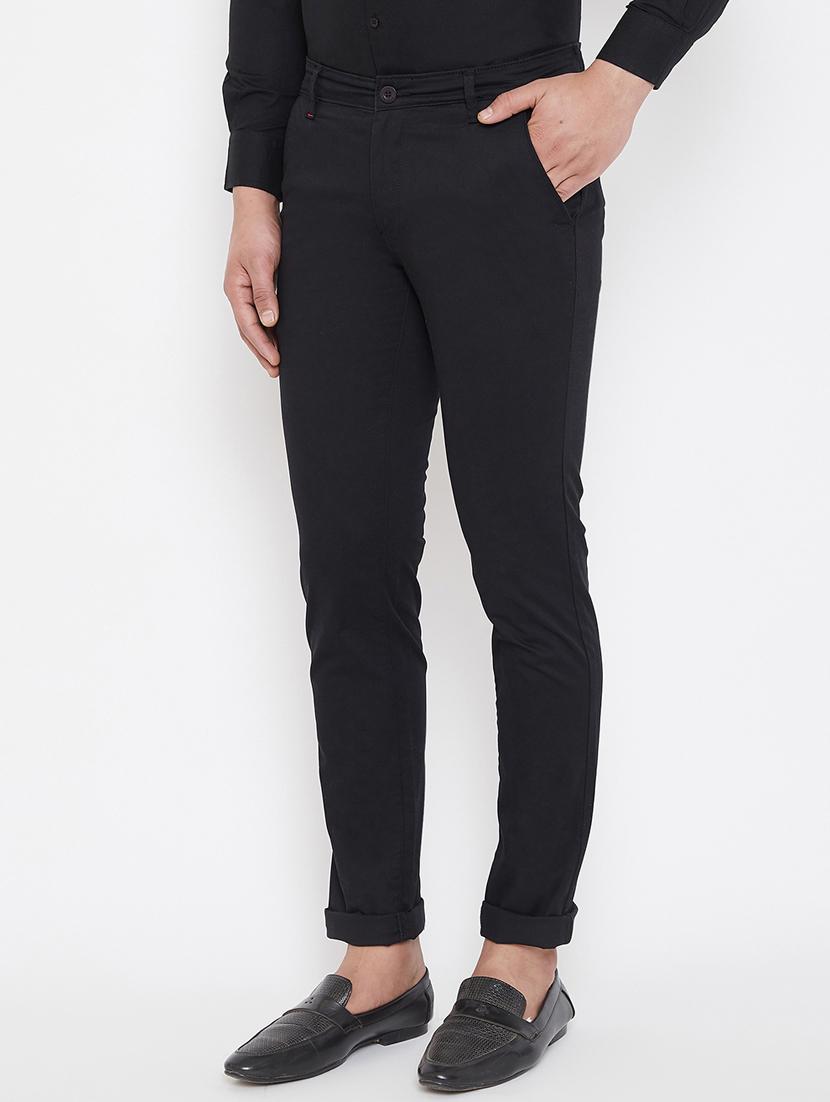 black solid chinos - 17521026 - Zoom Image - 2