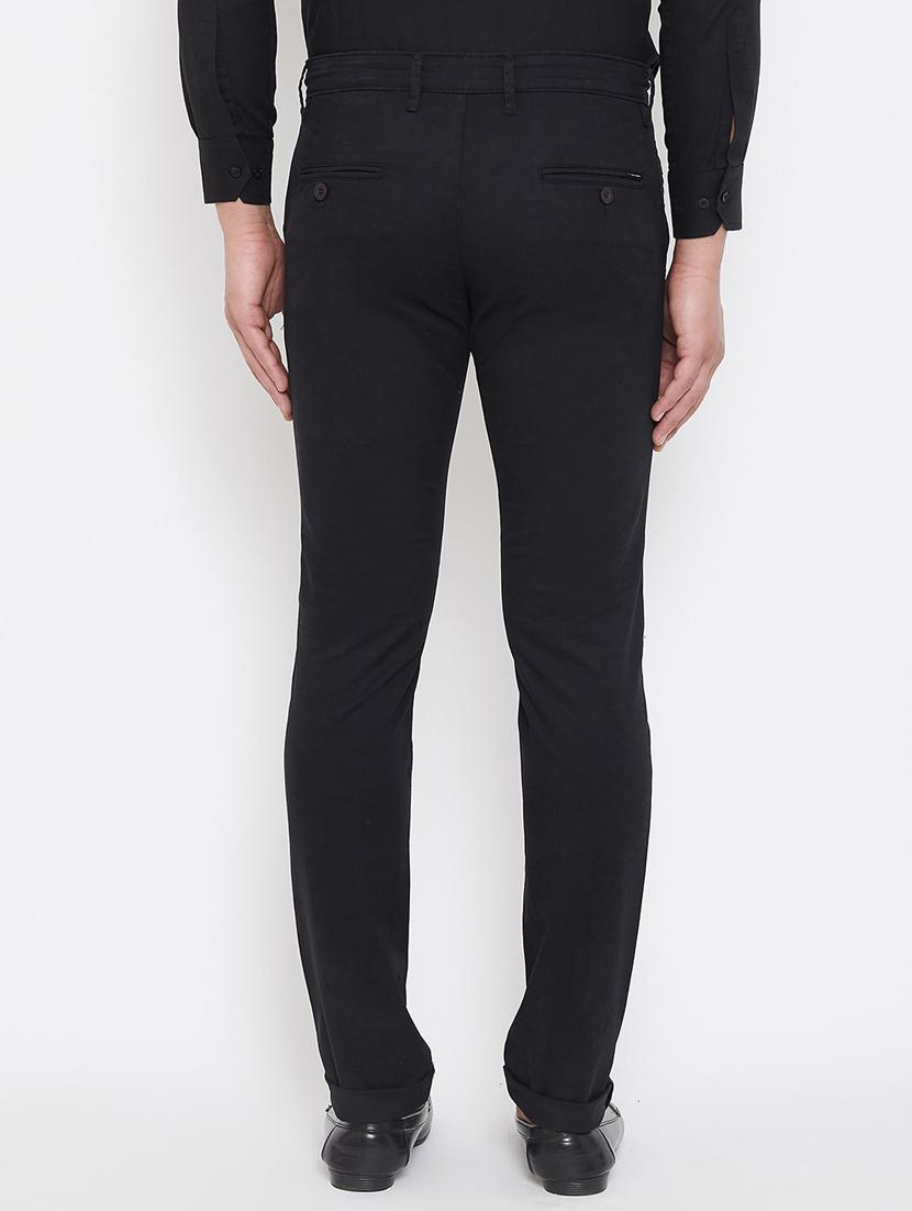 black solid chinos - 17521026 - Zoom Image - 3