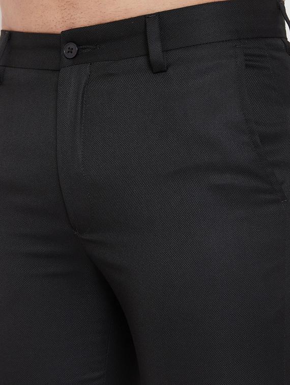 black solid flat front formal trouser - 17521032 - Zoom Image - 5