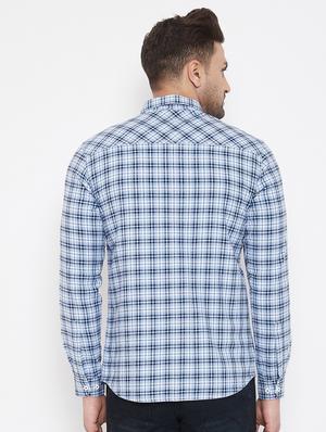 light blue checkered casual shirt - 17521036 - Standard Image - 3