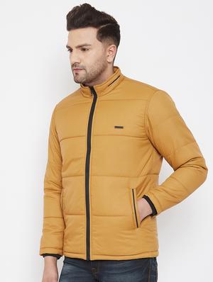 yellow solid quilted jacket - 17521050 - Standard Image - 2