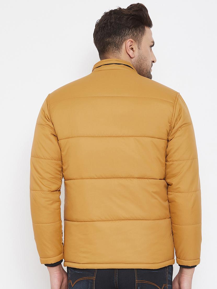 yellow solid quilted jacket - 17521050 - Zoom Image - 3