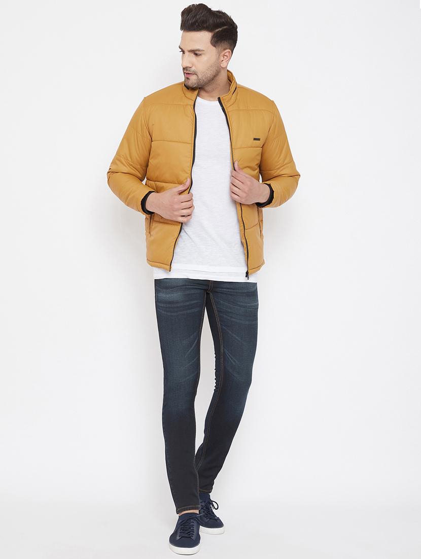 yellow solid quilted jacket - 17521050 - Zoom Image - 4