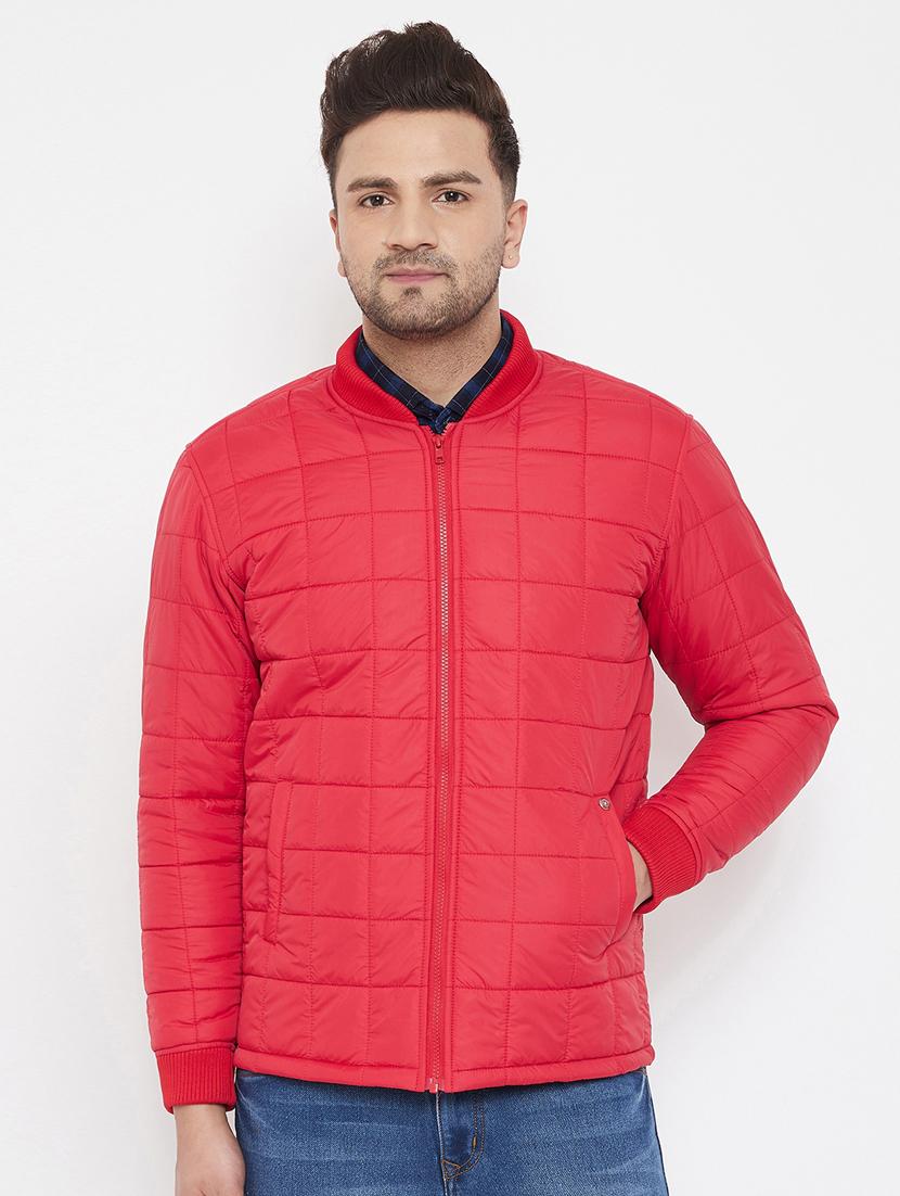 red solid quilted jacket - 17521060 - Zoom Image - 1