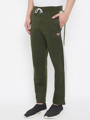 olive green side striped track pant - 17521062 - Standard Image - 2