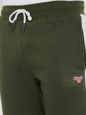 olive green side striped track pant - 17521062 - Standard Image - 5