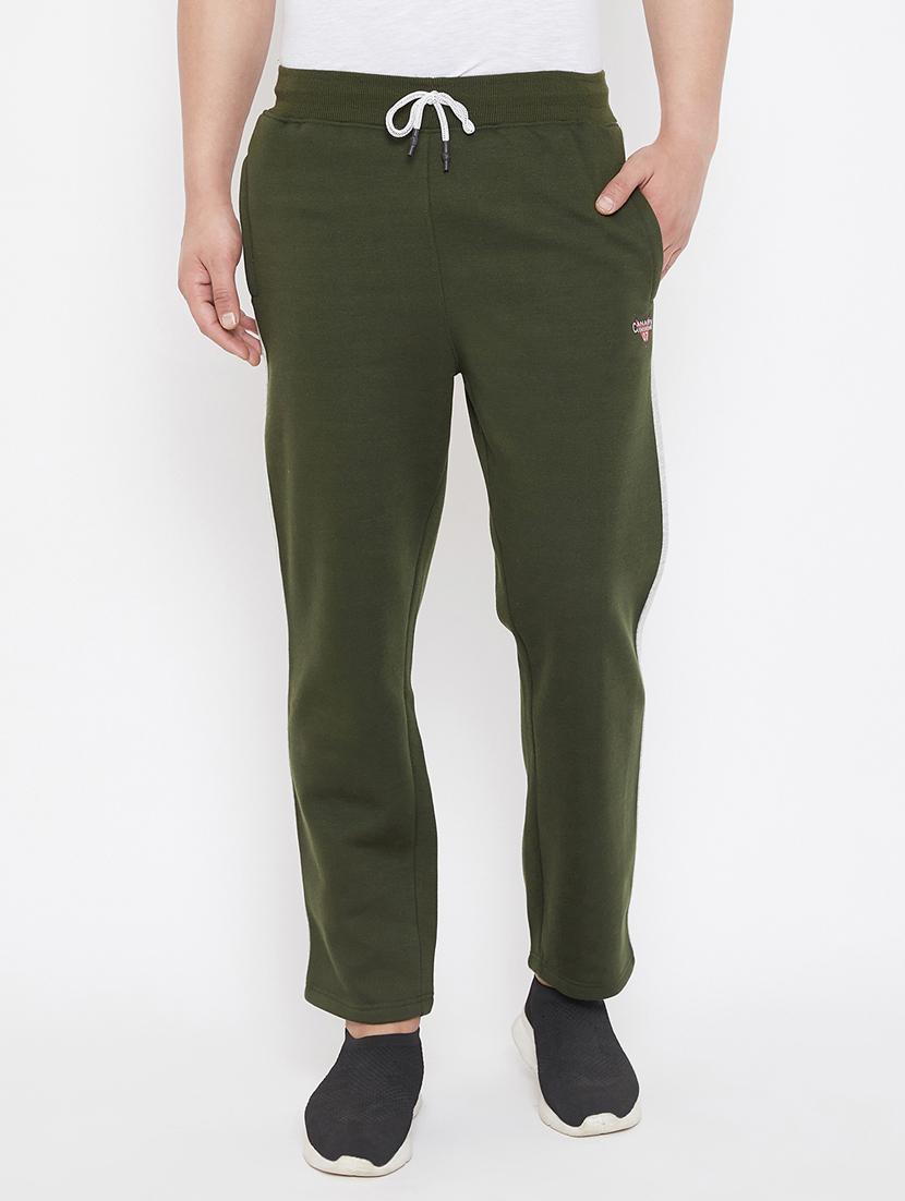 olive green side striped track pant - 17521062 - Zoom Image - 1