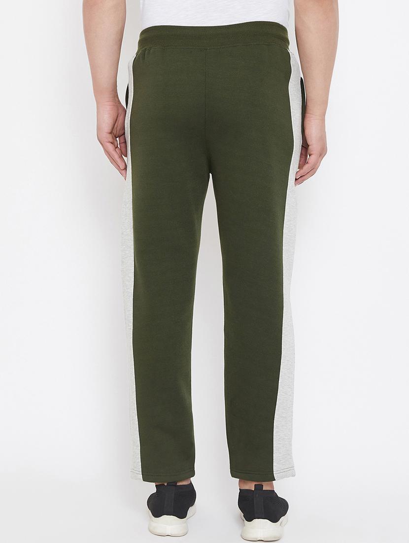olive green side striped track pant - 17521062 - Zoom Image - 3