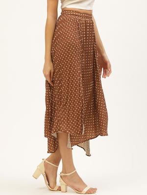 high rise polka dot a-line skirt - 17521086 - Standard Image - 2
