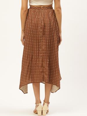 high rise polka dot a-line skirt - 17521086 - Standard Image - 3