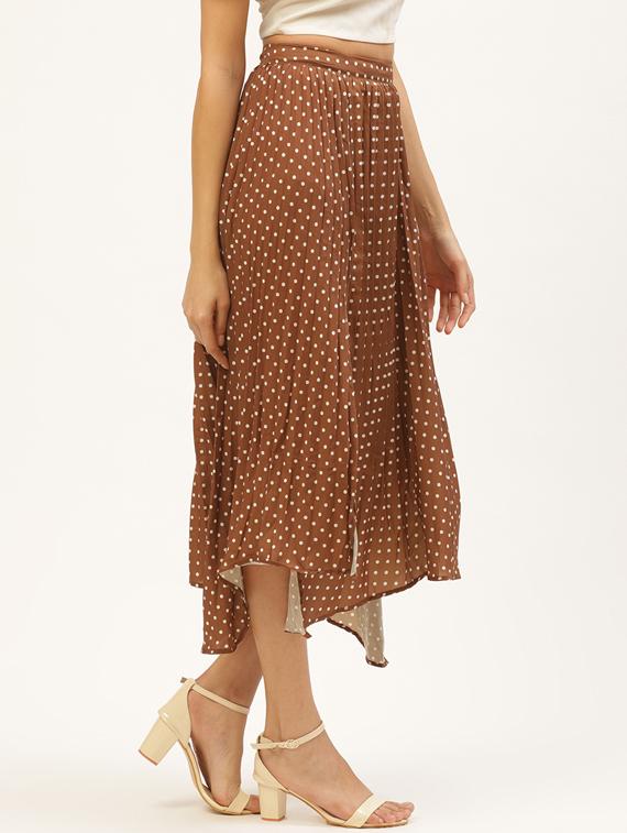 high rise polka dot a-line skirt - 17521086 - Zoom Image - 2