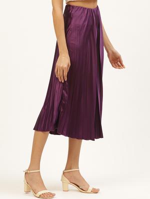 high rise pleated a-line skirt - 17521099 - Standard Image - 2