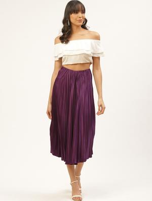 high rise pleated a-line skirt - 17521099 - Standard Image - 4