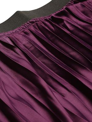 high rise pleated a-line skirt - 17521099 - Standard Image - 5