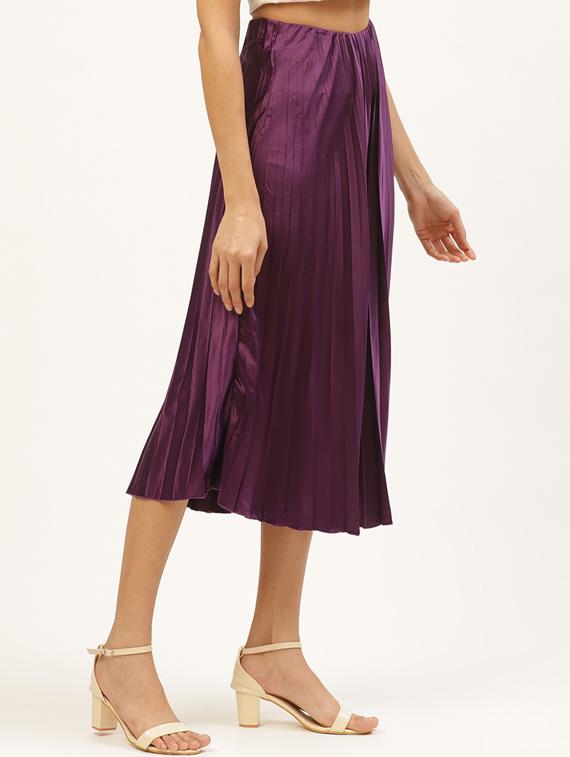 high rise pleated a-line skirt - 17521099 - Zoom Image - 2