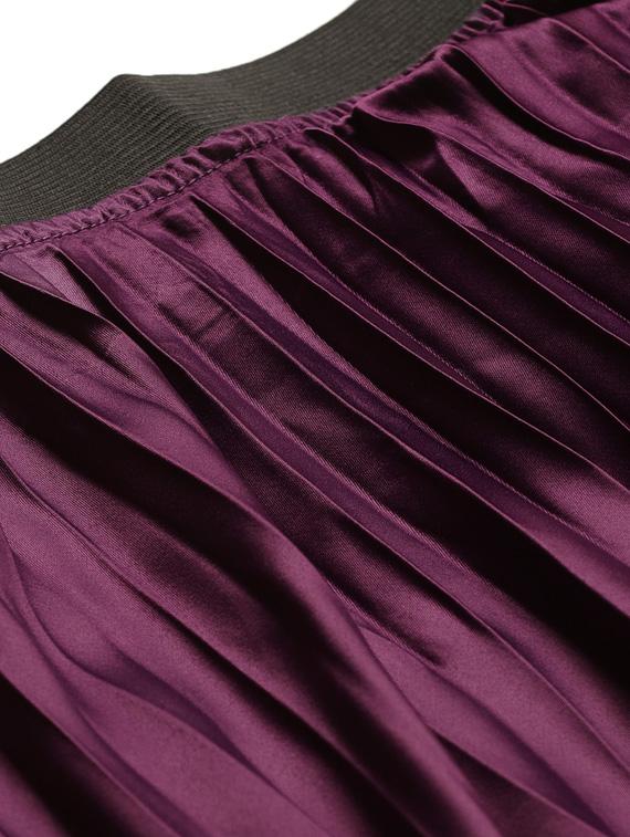 high rise pleated a-line skirt - 17521099 - Zoom Image - 5