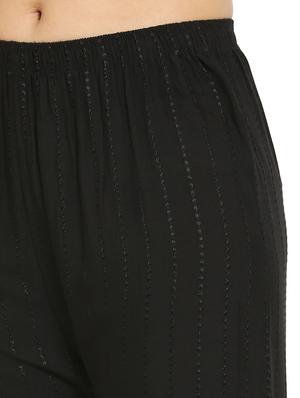 black rayon straight palazzo - 17521158 - Standard Image - 5