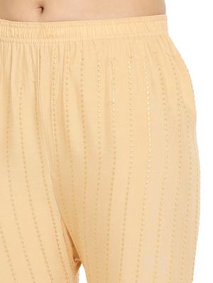 beige rayon straight palazzo - 17521162 - Standard Image - 5
