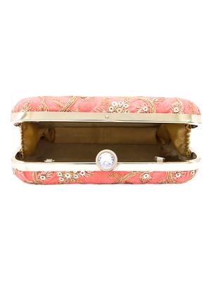 pink suede box clutch - 17521168 - Standard Image - 3