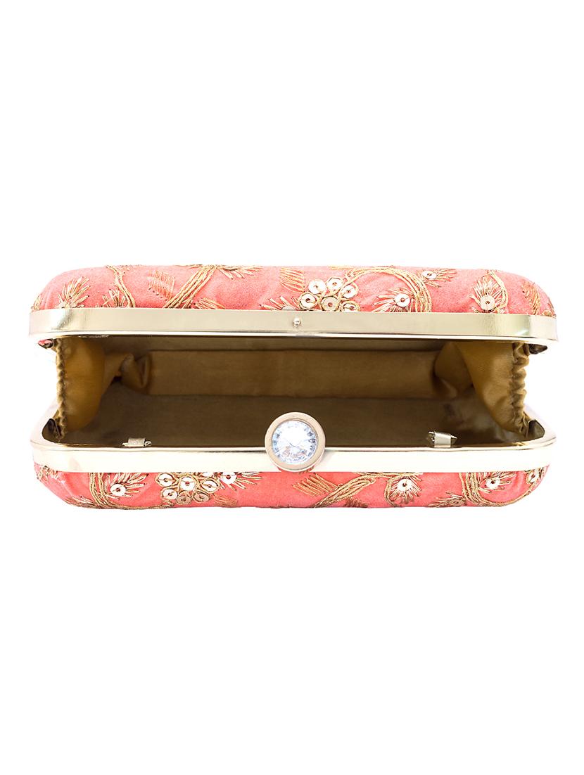 pink suede box clutch - 17521168 - Zoom Image - 3
