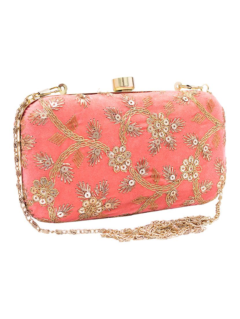 pink suede box clutch - 17521168 - Zoom Image - 4