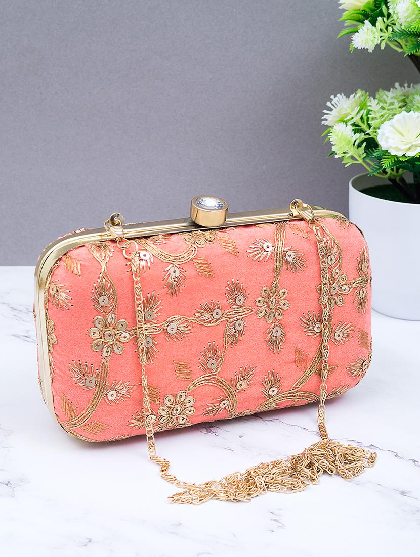 pink suede box clutch - 17521168 - Zoom Image - 5