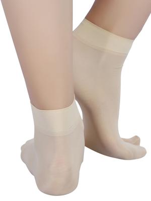 beige nylon blend sock - 17521222 - Standard Image - 4