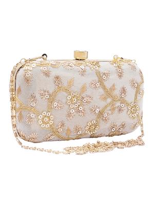 white suede box clutch - 17521307 - Standard Image - 4