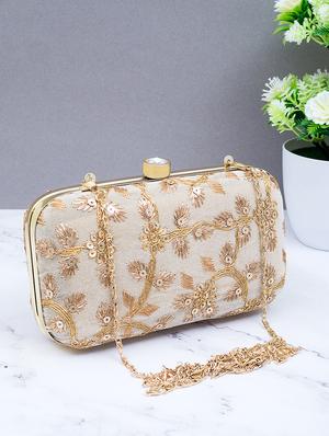 white suede box clutch - 17521307 - Standard Image - 5