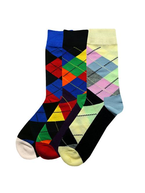 multi colored cotton above ankle length sock - 17521328 - Standard Image - 1