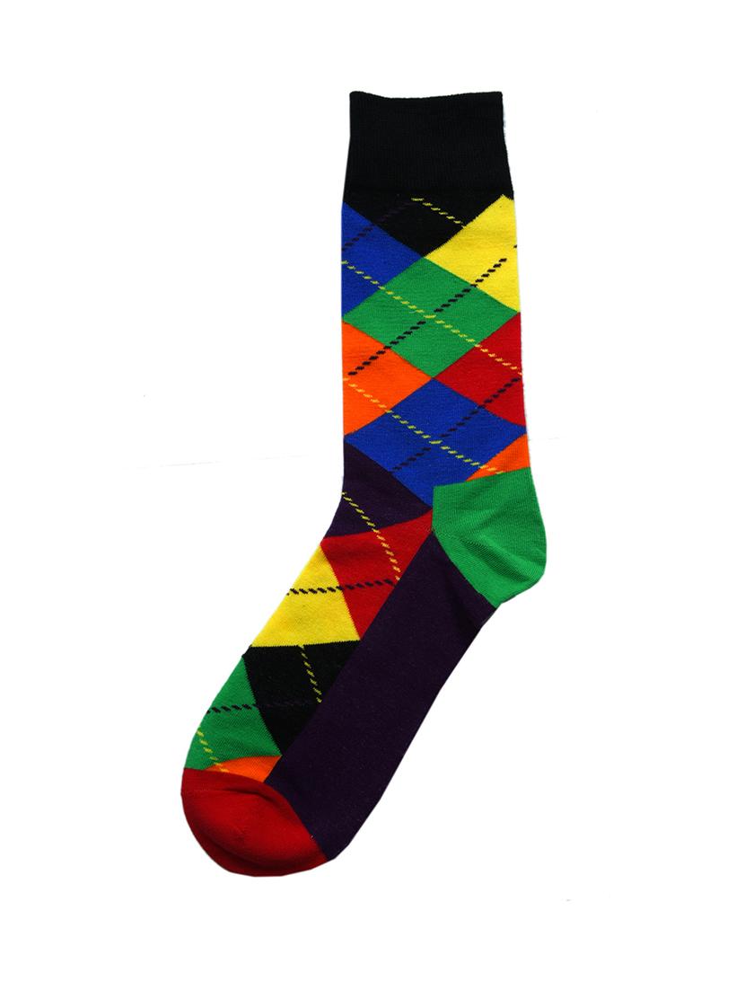 multi colored cotton above ankle length sock - 17521328 - Zoom Image - 2