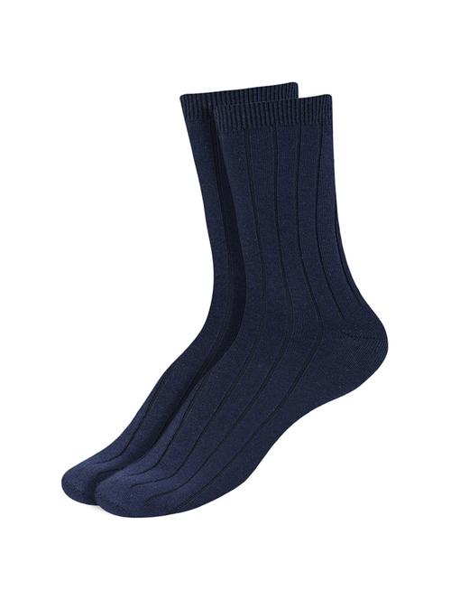 navy blue cotton above ankle length sock - 17521340 - Standard Image - 1