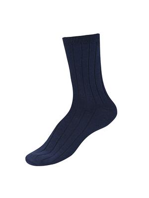 navy blue cotton above ankle length sock - 17521340 - Standard Image - 2
