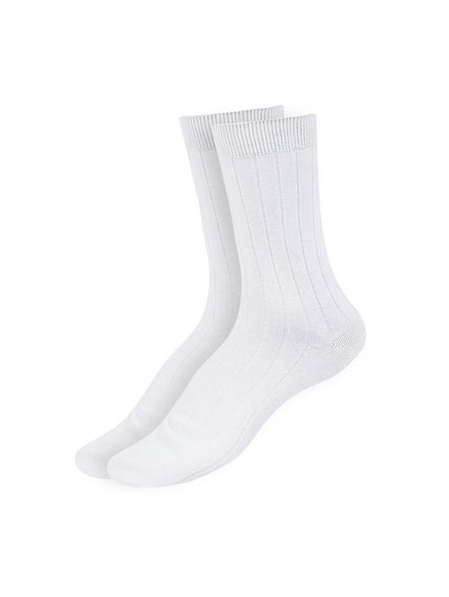 white cotton above ankle length sock - 17521345 - Standard Image - 1