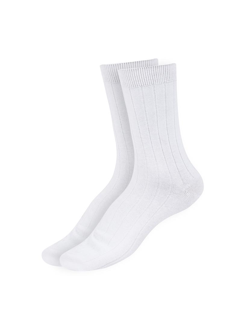 white cotton above ankle length sock - 17521345 - Zoom Image - 1