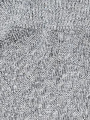silver cotton above ankle length sock - 17521348 - Standard Image - 3