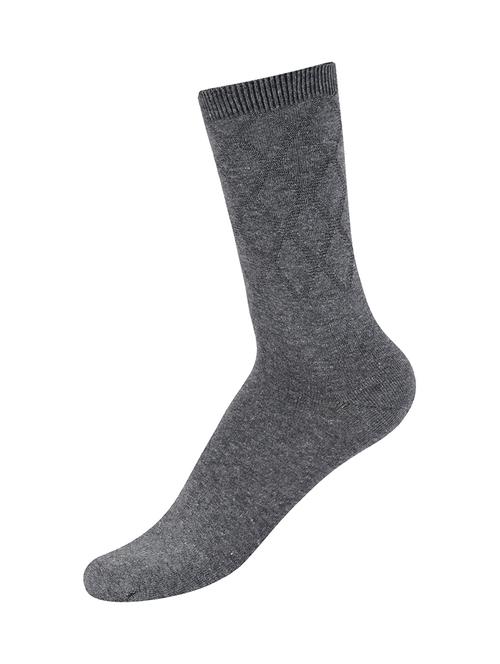 grey cotton above ankle length sock - 17521353 - Standard Image - 1