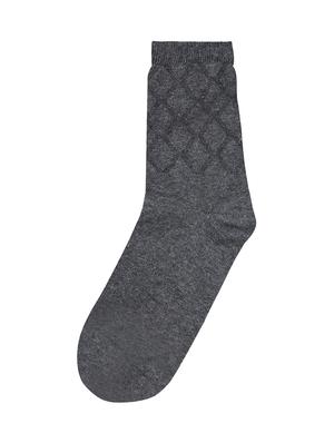 grey cotton above ankle length sock - 17521353 - Standard Image - 2