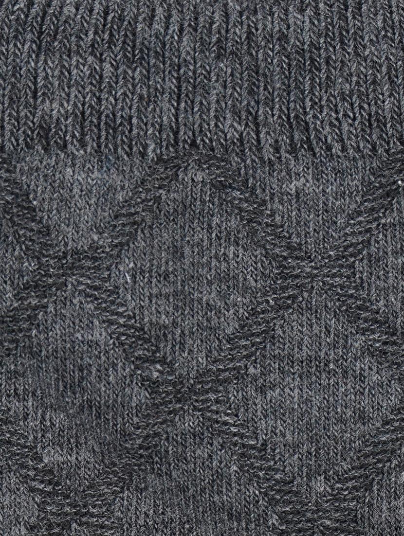grey cotton above ankle length sock - 17521353 - Zoom Image - 3