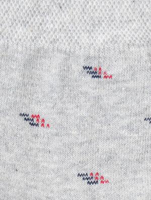 silver cotton above ankle length sock - 17521357 - Standard Image - 3