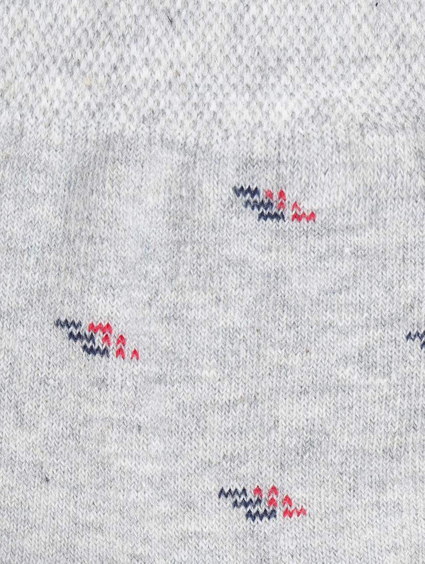 silver cotton above ankle length sock - 17521357 - Zoom Image - 3