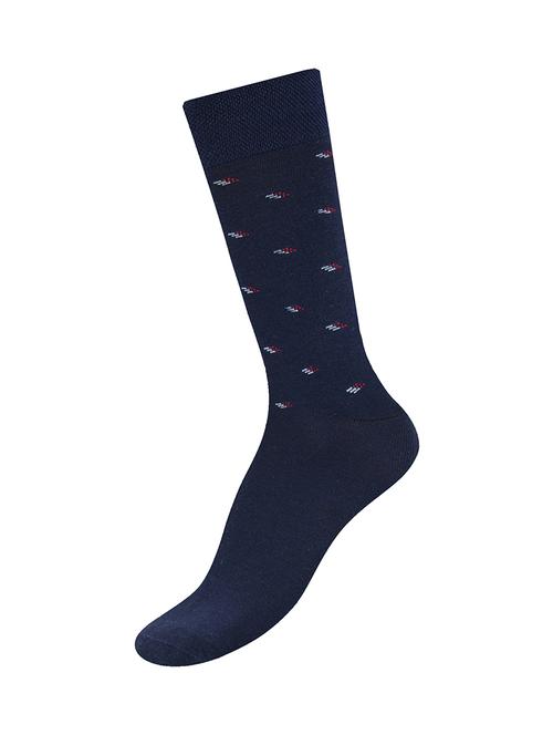 navy blue cotton above ankle length sock - 17521358 - Standard Image - 1