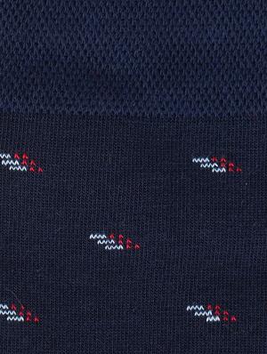 navy blue cotton above ankle length sock - 17521358 - Standard Image - 3